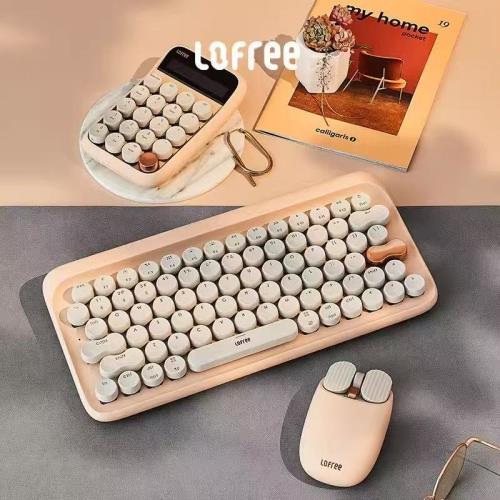 Lofree洛斐 奶茶機械鍵盤 贈送注音輸入轉印貼紙