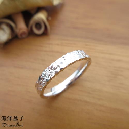 【海洋盒子】波光粼粼浪漫傾心碎碎冰S999足銀純銀戒指.閉口圈.直接套入