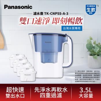Panasonic 3.5L雙口速淨濾水壺-藍(共1壺4芯) TK-CNP55-A-3