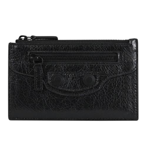 BALENCIAGA 巴黎世家 764329 Le Cagole 揉製小羊皮零錢卡包.黑