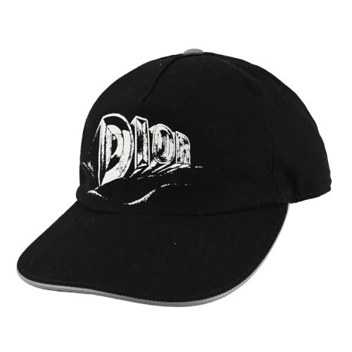Christian Dior 街頭元素刷舊LOGO棉質棒球帽/遮陽帽.黑