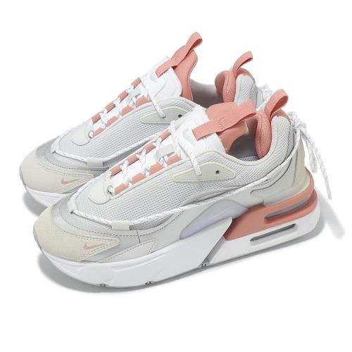 Nike 休閒鞋 Wmns Air Max Furyosa 女鞋 白 粉紅 雙層氣墊 厚底 增高 FZ2265-100