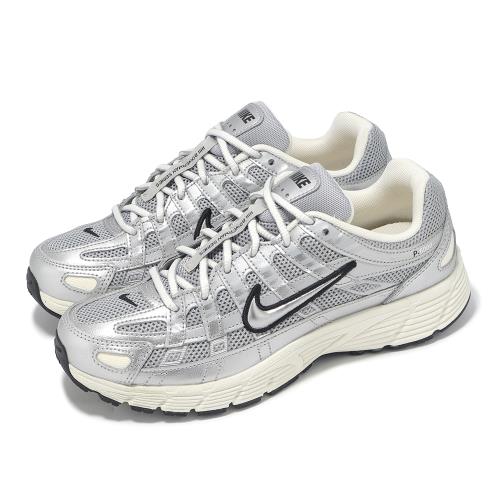 Nike 休閒鞋 P-6000 GS 大童 女鞋 銀 米 復古 緩震 運動鞋 HV5064-006