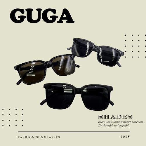 【GUGA】偏光太陽眼鏡 經典圓角方形鏡框 抗UV防曬墨鏡 休閒必備男女通用 TR5079