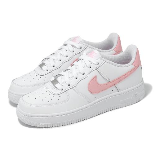 Nike 休閒鞋 Air Force 1 GS 大童 女鞋 白 粉紅 AF1 CT3839-115