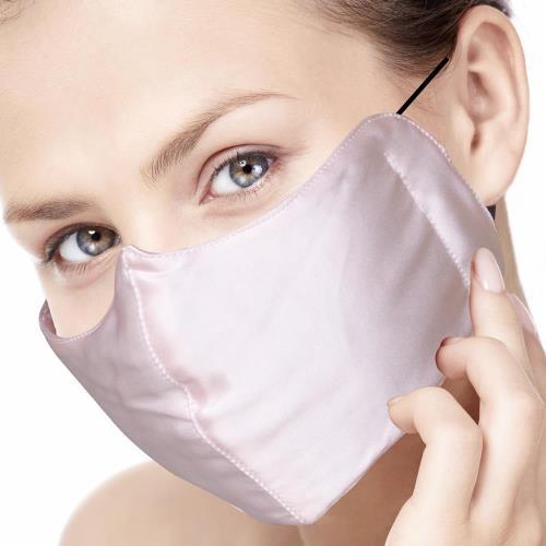 純色典雅100%蠶絲口罩超值2入組