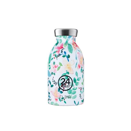 【義大利 24Bottles】不鏽鋼雙層保溫瓶 330ml - 花徑