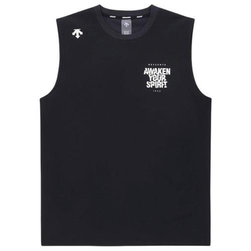 Descente 迪桑特 無袖背心 男裝 排汗 黑【運動世界】DS25SSM530499