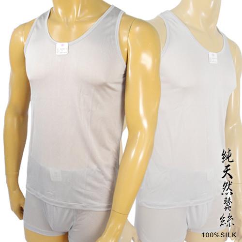 桑緹絲100%蠶絲型男背心