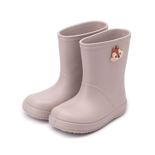 DISNEY 奇奇蒂蒂立體飾釦雨靴 奶茶 A25934 童鞋 鞋全家福