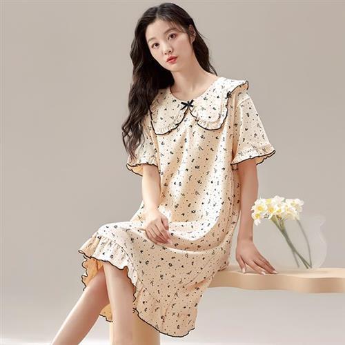 【韓國K.W.】韓國獨特個性家居服睡衣睡裙(女睡衣/睡衣/連身洋裝/洋裝)