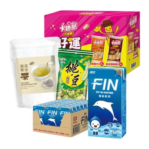 【中元普渡】好運超值4件組(黑松/靜思書軒/卡迪那/旺旺)