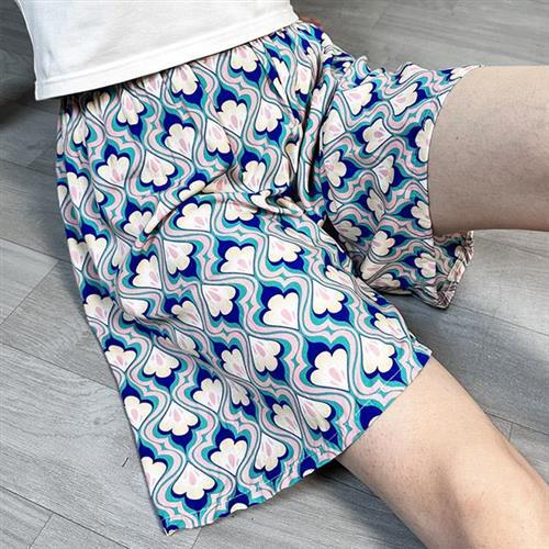 【韓國K.W.】韓國專櫃級韓式風潮輕棉稠五分褲居家睡褲(女睡衣/家居服/短褲/運動)