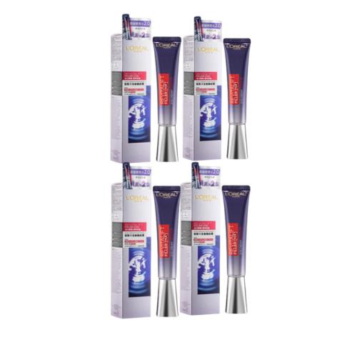 LOREAL PARIS 新升級Pro版 玻尿酸眼霜級撫紋精華霜30mlX4入組-紫熨斗(航空版)