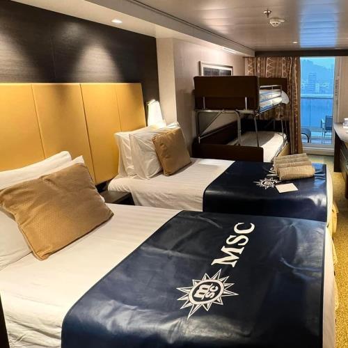 MSC【地中海郵輪榮耀號】福岡、佐世保自主遊六日陽台艙三人房(含岸上觀光)