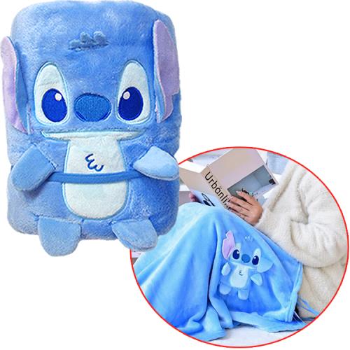 迪士尼史迪奇小毛毯造型小捲毯午睡毯冷氣毯空調毯75x100公分 895786(生日禮物 聖誕節)【卡通小物】