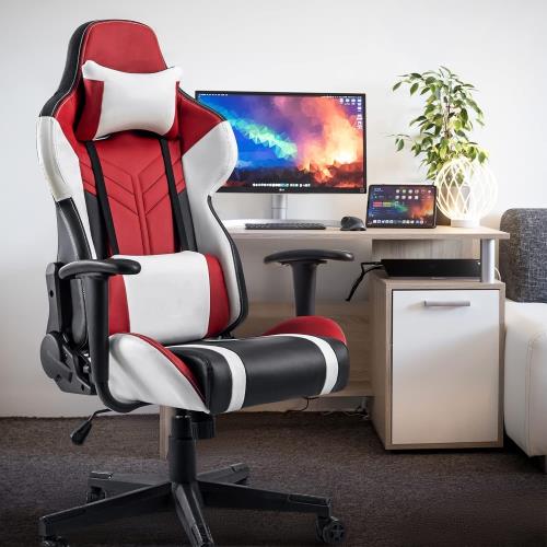 【琦晟】台灣現貨 人體工學電腦椅 180°後躺 電競賽車椅 躺椅 網咖椅 辦公椅 椅子 OA-6016RD