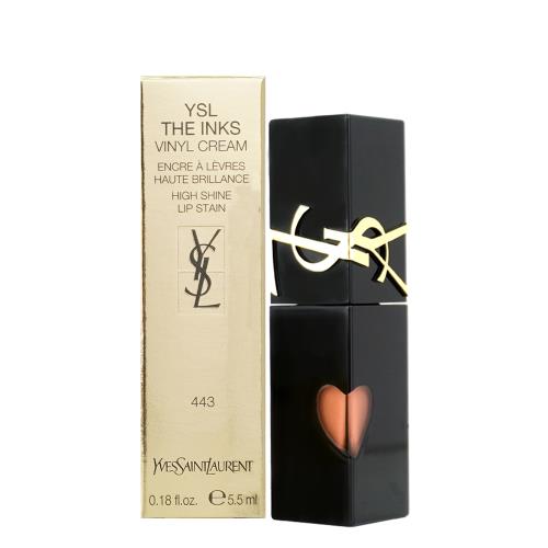 YSL 奢華印記鎖心光唇釉(5.5ml) #443 奶酒冰茶