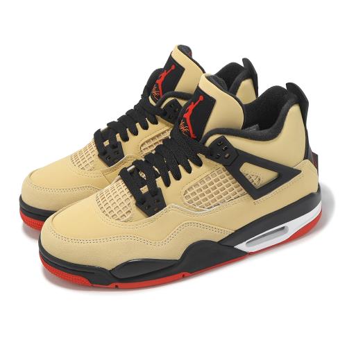 Nike 休閒鞋 Air Jordan 4 Retro GS 大童 女鞋 棕黑 Pizza 喬丹 AJ4 IH2094-200