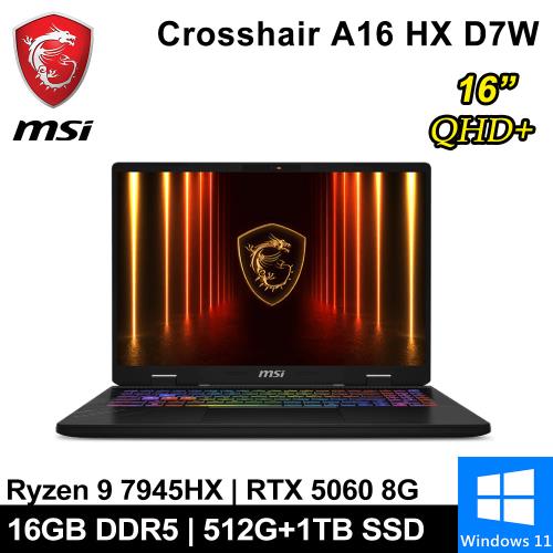 微星 Crosshair A16 HX D7WFKG-045TW-SP4 16吋 灰(R9/16G/512G+1TB/RTX5060/W11)特仕筆電