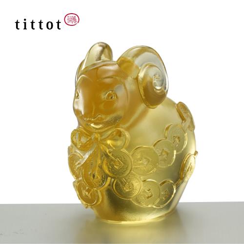 [tittot 琉園] 五吉羊_十二生肖有錢系列，擺飾(琉璃/藝術品/贈禮/生日送禮/生肖/鼠擺飾)