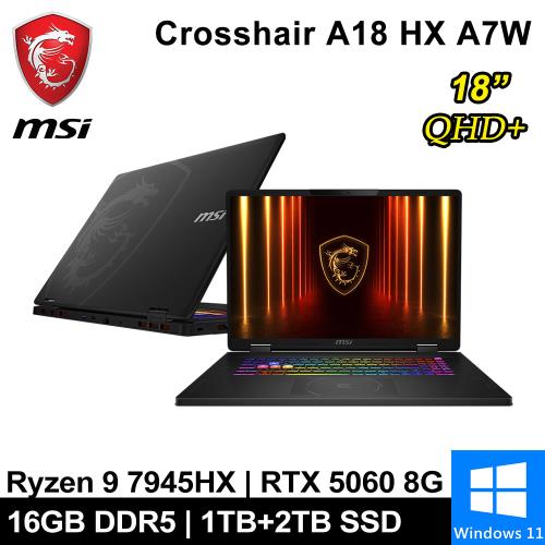 微星 Crosshair A18 HX A7WFKG-024TW-SP6 18吋 黑(R9/16G/1T+2T/RTX5060/W11)特仕筆電