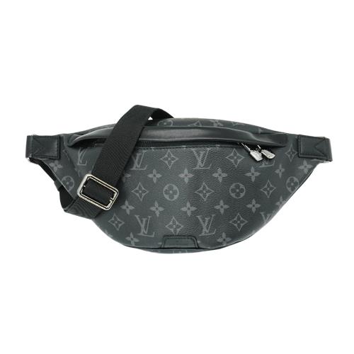 Louis Vuitton Discovery PM 字花帆布拉鍊斜背/腰包(M46035-黑灰)