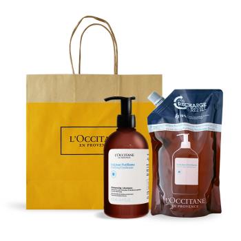 LOCCITANE 歐舒丹 草本淨涼洗髮乳(500ml)+補充包(500ml)