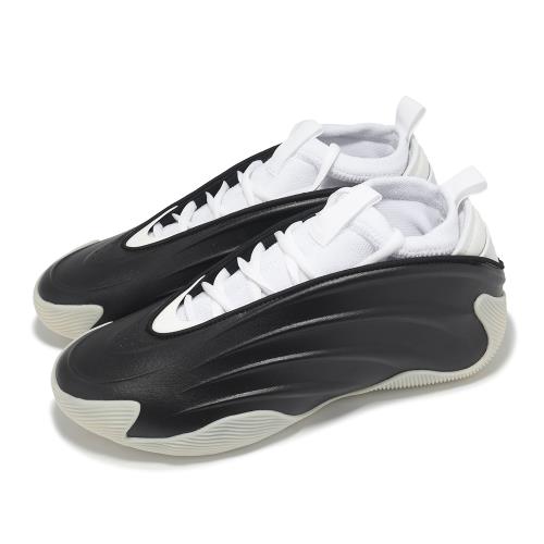 adidas 籃球鞋Harden 男鞋黑白Molded Leather 哈登愛迪達JQ9137