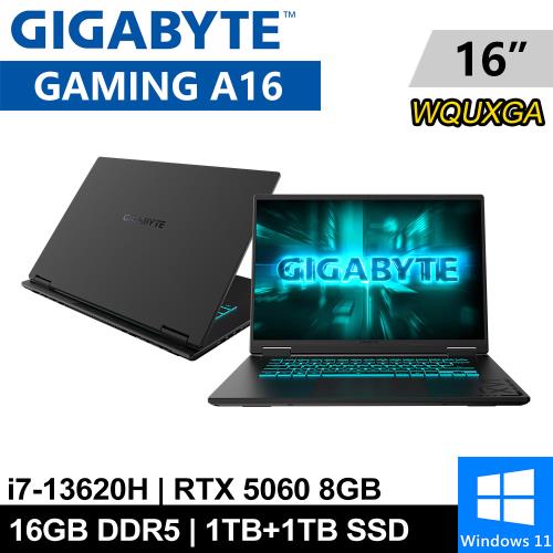 技嘉 GAMING A16 CVHI3TW894SH-SP4 16吋 黑(i7-13620H/16G/1T+1T/RTX5060/W11)特仕筆電