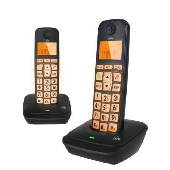 送7-11商品卡100元★TCSTAR雙手機DECT無線電話TCT-PH802BK