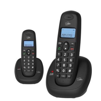 送7-11商品卡100元★TCSTAR數位式2.4G來電顯示雙機無線電話TCT-PH801BK