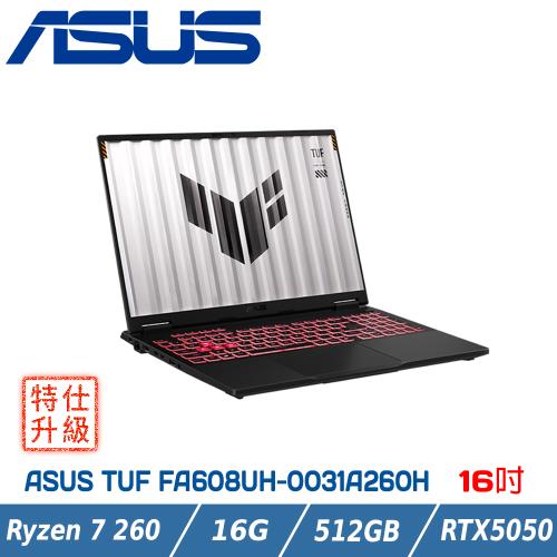 ASUS TUF A16 FA608UH-0031A260H (Ryzen 7 260/16G/RTX5050/512G)