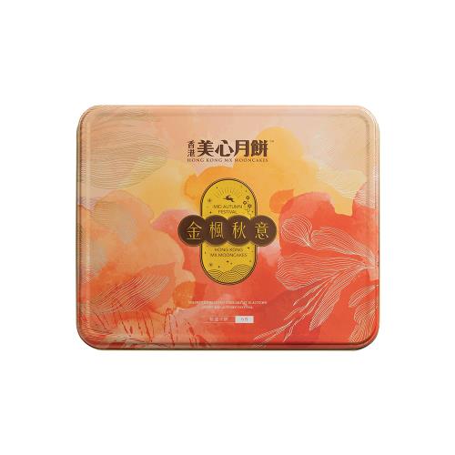 (現貨+預購)香港美心 金楓秋意月餅(70gx6入-中秋禮盒)