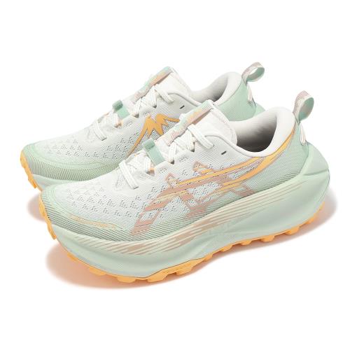 Asics 越野跑鞋 Trabuco Max 4 女鞋 綠 橘 抓地 緩衝 厚底 戶外 運動鞋 亞瑟士 1012B769100