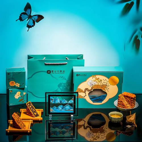 中秋預購 [圓山大飯店]晶燦花月中秋寶盒(廣式月餅4入)(1組)(含運)