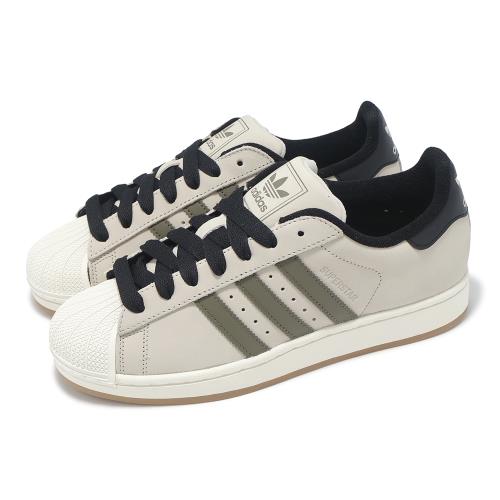 adidas 休閒鞋 Superstar II 男鞋 米灰 綠 貝殼頭 愛迪達 JI0138
