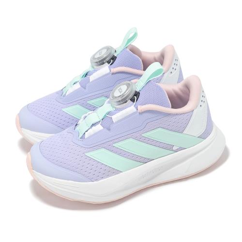 adidas 童鞋 Duramo SL 2 BOA K 中童 紫 綠 快速繫帶 運動鞋 愛迪達 IH3606