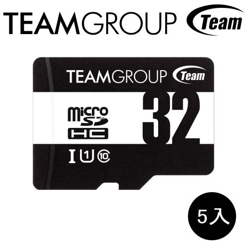 Team 十銓 ELITE Micro SDHC  32GB UHS-I U1 C10 記憶卡(含轉卡)（五入特惠組）
