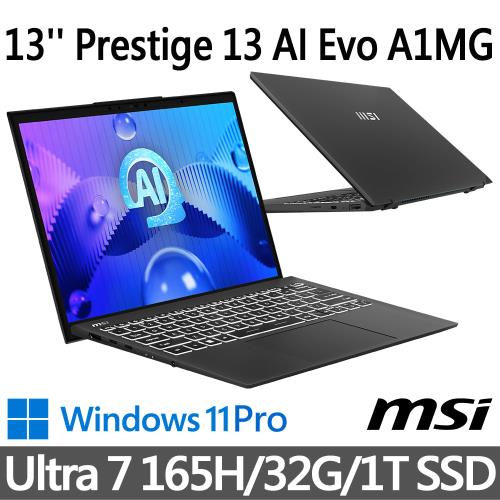 msi微星 Prestige 13 AI Evo A1MG-095TW 13吋(Ultra 7 165H/32G/1T SSD/W11P/星辰灰)