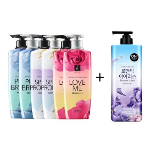 【買2送1】Elastine 香水洗潤組 600ml  + ON THE BODY 花漾香氛沐浴乳_浪漫鳶尾花 900ml