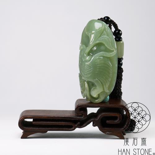 漢石齋】天然和田玉玄鳥玉珮吊墜青玉(35*61*19mm)|動物|ETMall東森購物網