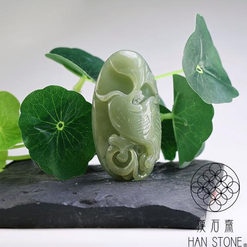 漢石齋】天然和田玉玄鳥玉珮吊墜青玉(35*61*19mm)|動物|ETMall東森購物網