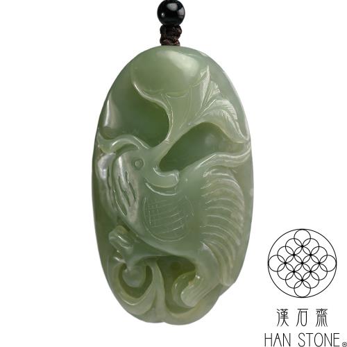 漢石齋】天然和田玉玄鳥玉珮吊墜青玉(35*61*19mm)|動物|ETMall東森購物網