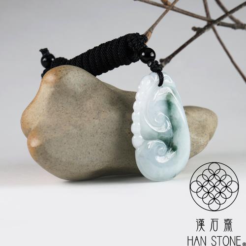 漢石齋】天然翡翠A貨如意玉佩吊墜飄花種(26*42*5mm)|如意|ETMall東森購物網