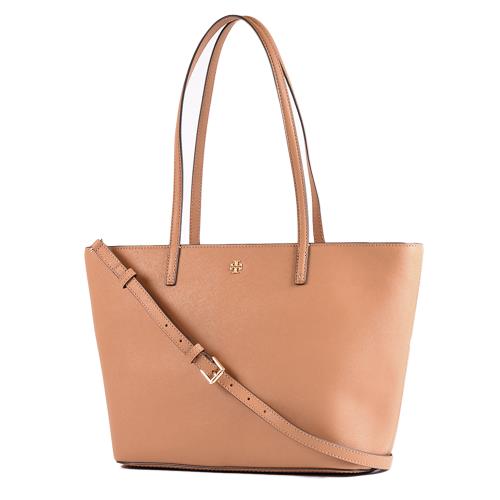 TORY BURCH EMERSON 防刮肩背/斜背二用托特包-荳蔻棕/小