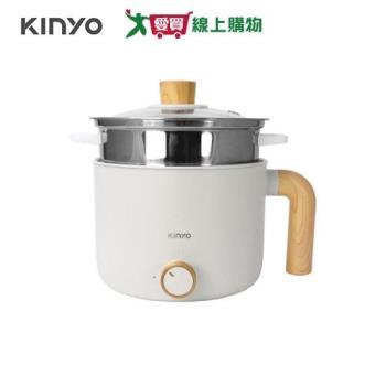 KINYO 陶瓷蒸煮美食鍋 珍珠白 FP-0965【愛買】