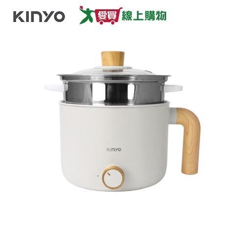 KINYO 陶瓷蒸煮美食鍋 珍珠白 FP-0965【愛買】