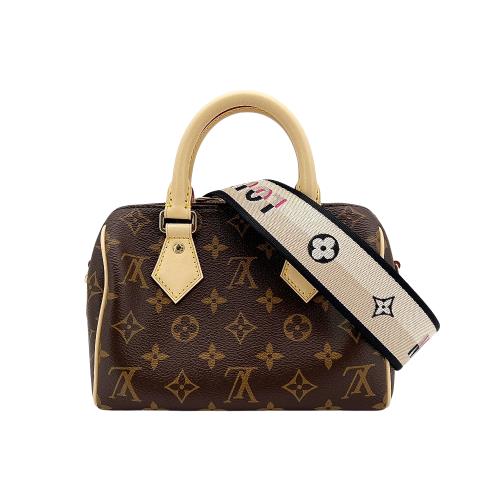 Louis Vuitton 展示品 Speedy 20 手提斜背二用波士頓包(M46234-米)