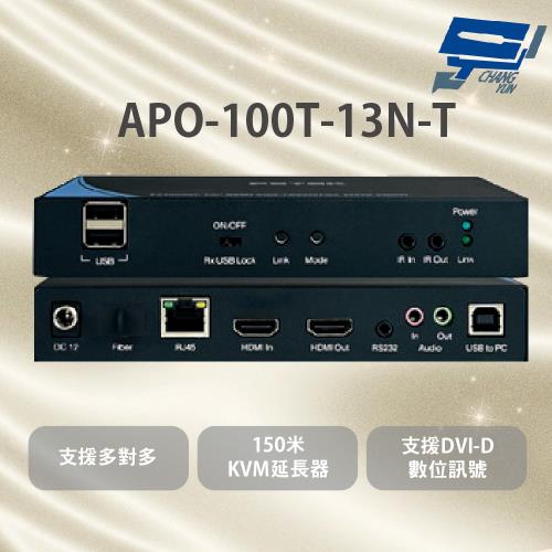 昌運監視器 APO-100T-13N-T 支援TCP/IP標準網路通訊協定 一個發送端對接一個接收端連接網路線達150米